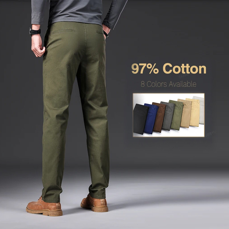 Chino Pants Men - Kaliteli %97 Pamuk erkek Rahat Pantolon