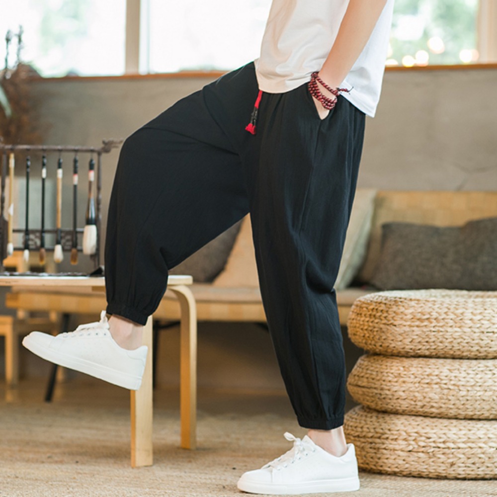 Chino Pants Men - Erkek Pamuk ve Keten harem pantolon