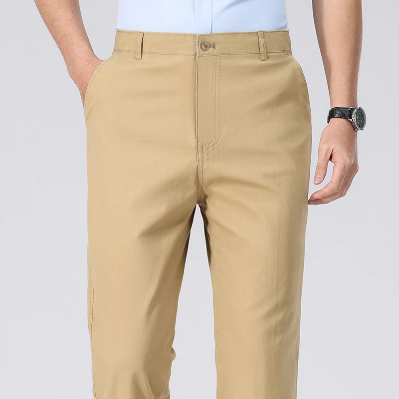 Chino Pants Men - Erkek Yıkanmış Dimi Pamuklu Düz Tam