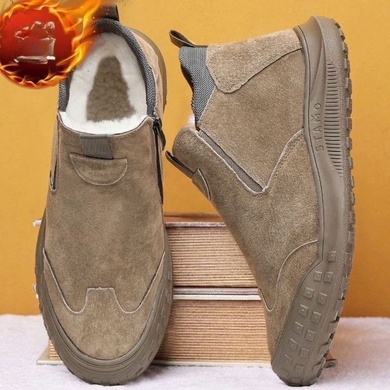 Men'S Fashion Loafers Shoes - Kış erkek ayakkabıları peluş sıcak pamuklu