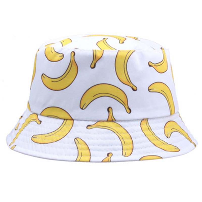 Mens Fashion Bucket Hat - Yaz bahar İnce gölge muz baskı