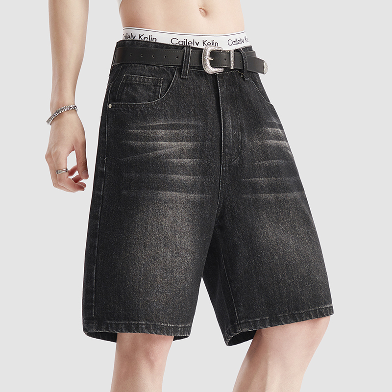 Jeans Pants Fashion Men - Yaz Ince Siyah Kot Şort erkek