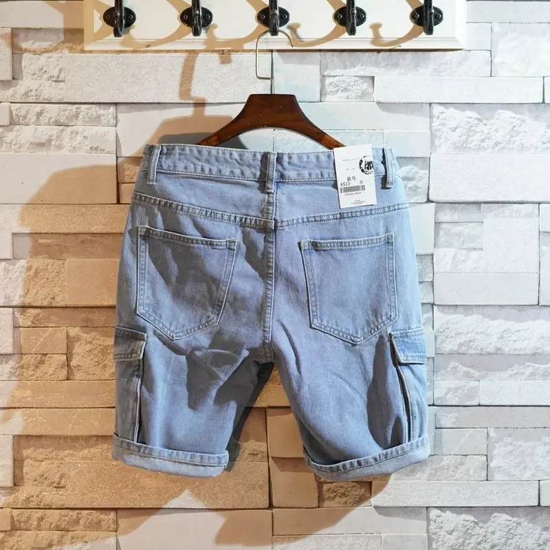 Jeans Pants Fashion Men - Gevşek Düz kısa kot pantolon Erkekler
