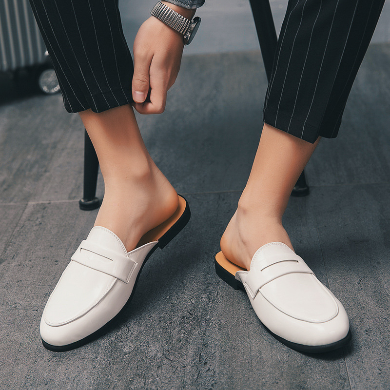 Men'S Fashion Loafers Shoes - İtalyan Tasarım Erkek Terlikleri Patent Deri