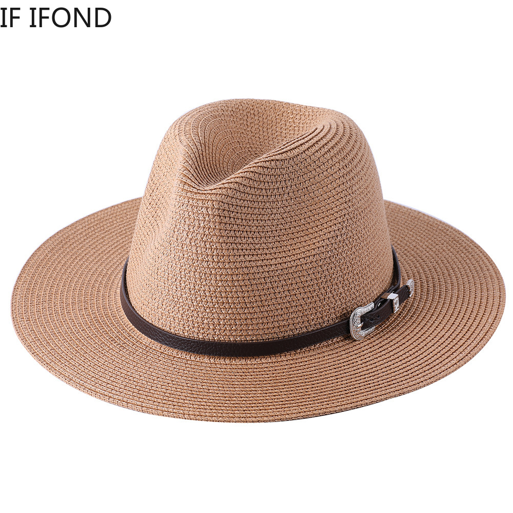 Mens Fashion Bucket Hat - 60CM büyük boy moda saman ebeveyn-çocuk