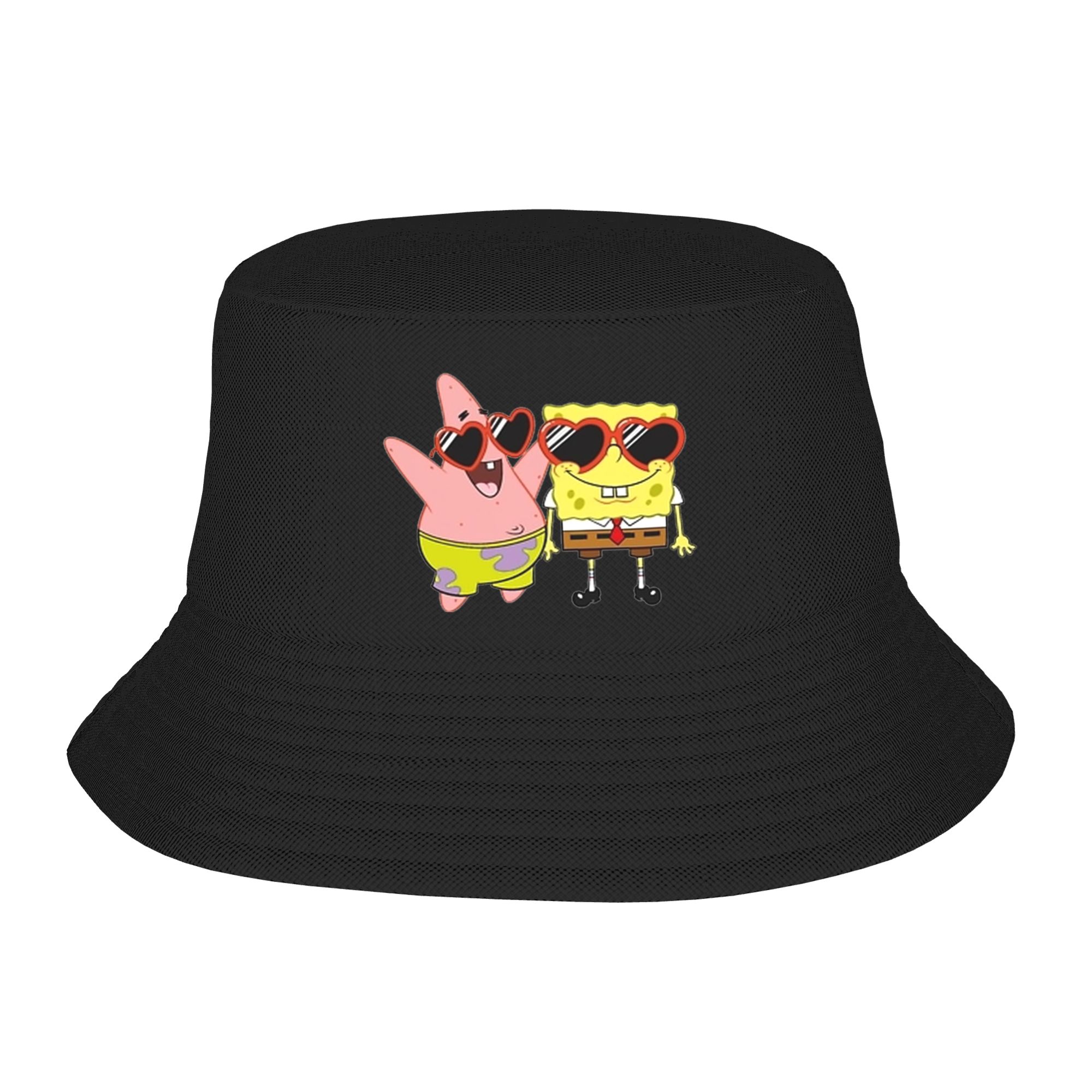 Mens Fashion Bucket Hat - Spongebobs Kova Şapka kalp Streetwear Balıkçı