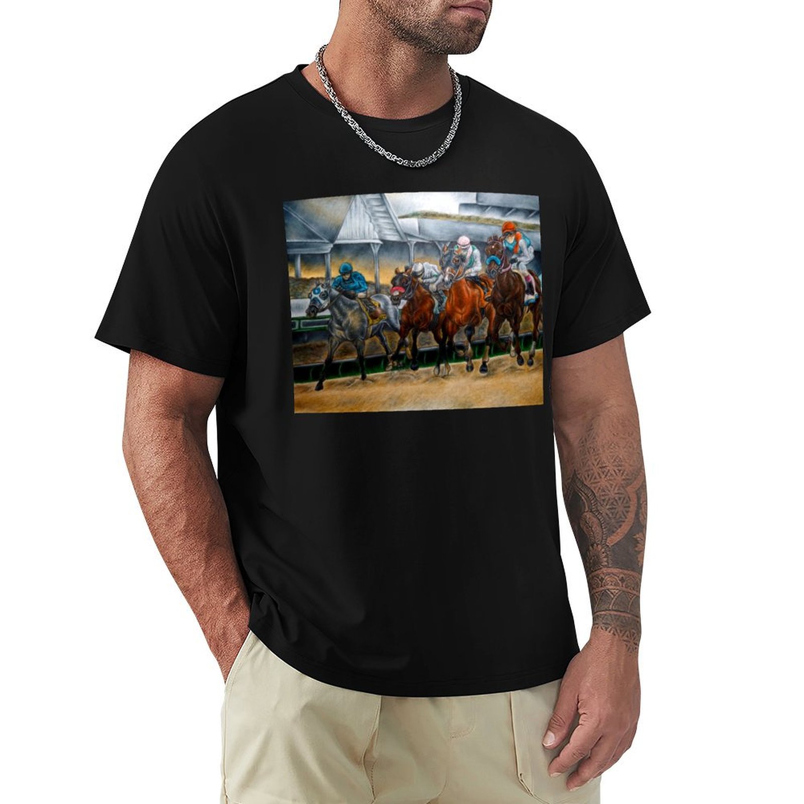 Men'S Fashion For Kentucky Derby - Kentucky Derby 2021 Tişörtü Moda Desenli