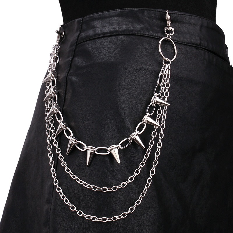 Jeans Pants Fashion Men - Hip Hop Punk Rock Metal Pantolon