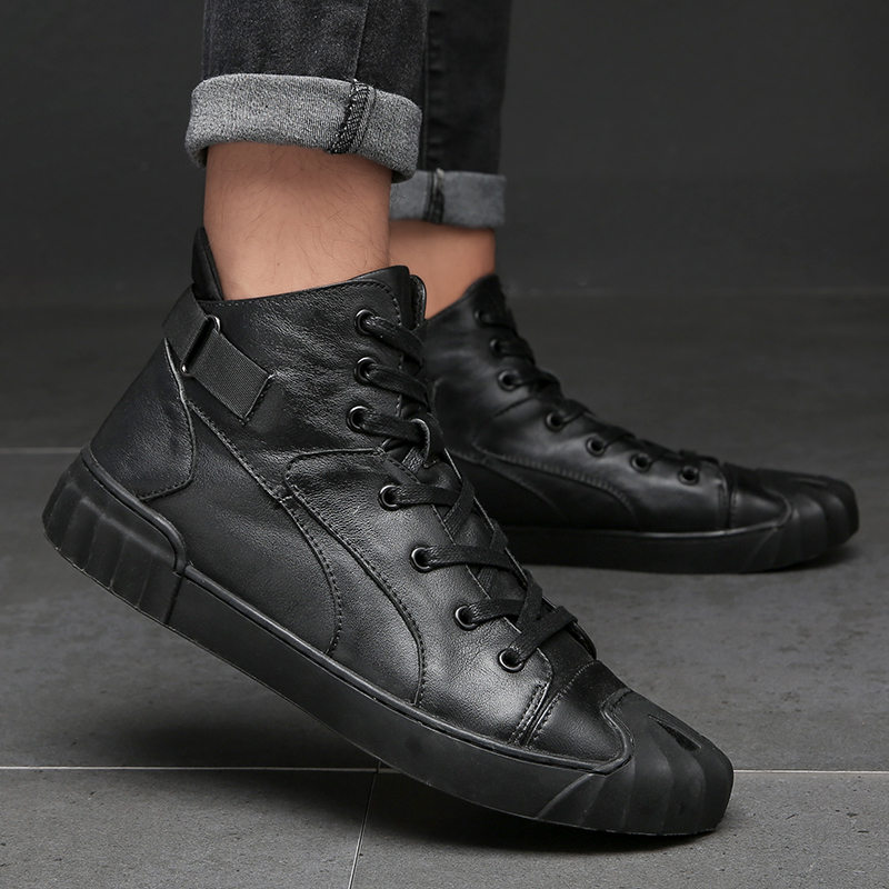 Men'S Fashion Loafers Shoes - Hakiki Deri Günlük Kısa Botlar İş