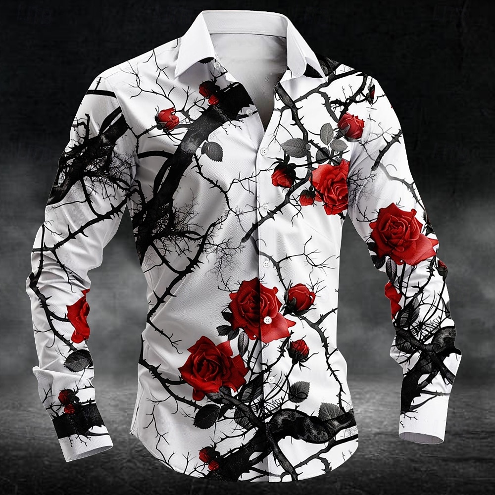Men'S Fashion Looks - Moda erik çiçeği desen 3d Baskı