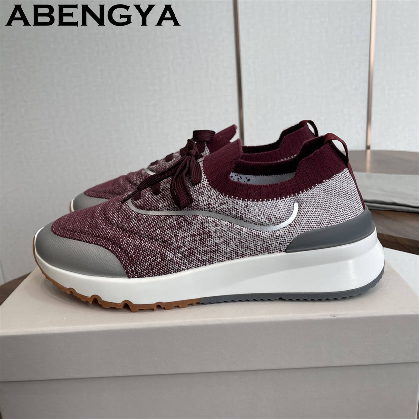 Men'S Fashion Loafers Shoes - Erkekler yeni çok renkli örme loafer'lar