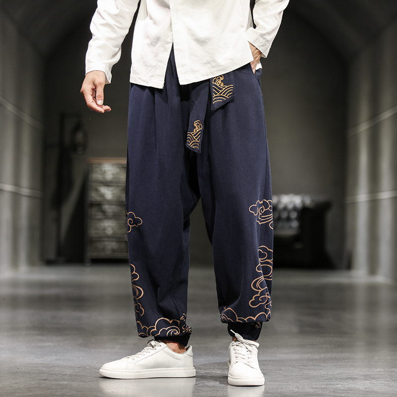 Çin tarzı Retro uğurlu bulutla - Chino Pants Men incelemesi ve fiyatı