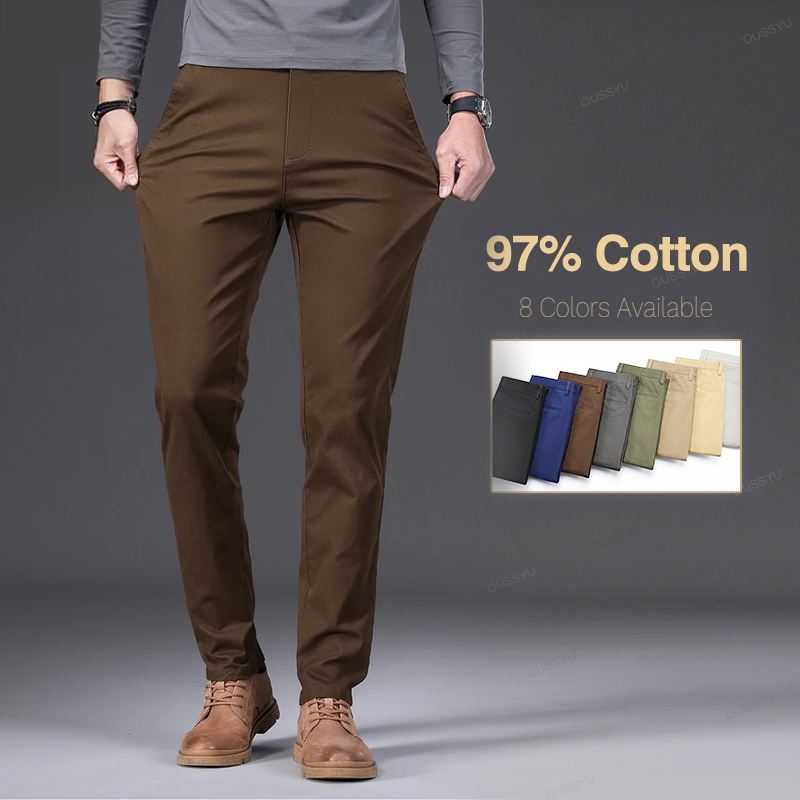 Kaliteli %97 Pamuk erkek Rahat - Chino Pants Men incelemesi ve fiyatı