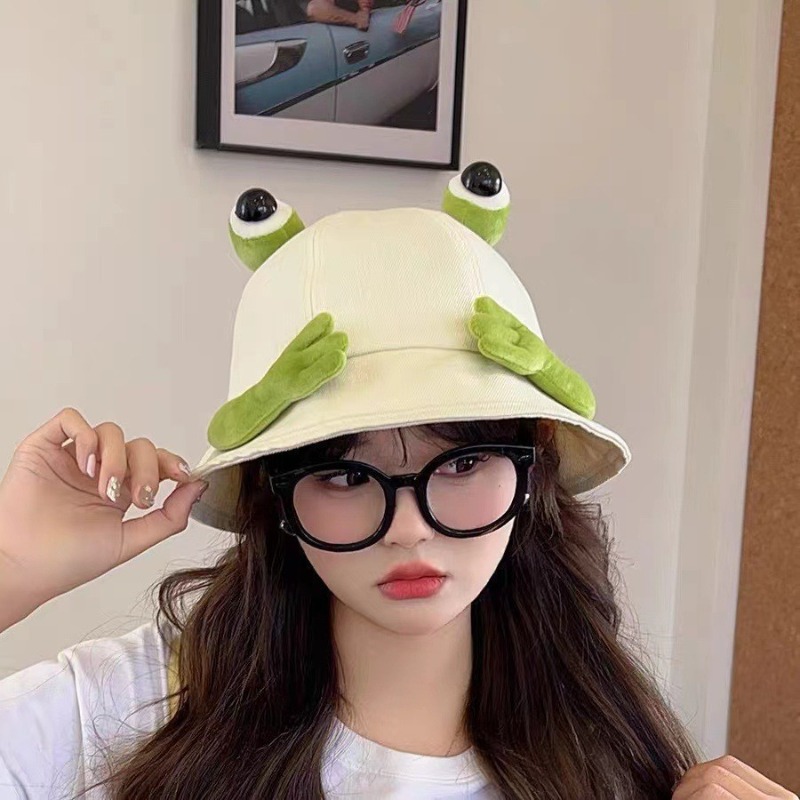 Komik 3D Kurbağa Gözlü Kova Şa - Mens Fashion Bucket Hat incelemesi ve fiyatı