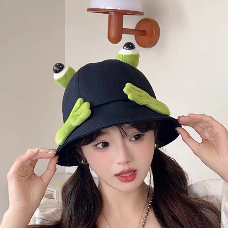 Komik 3D Kurbağa Gözlü Kova Şa - Mens Fashion Bucket Hat incelemesi ve fiyatı