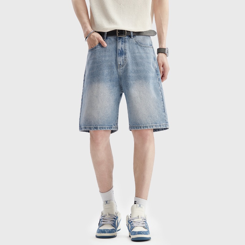 Yaz Ince Siyah Kot Şort erkek  - Jeans Pants Fashion Men incelemesi ve fiyatı