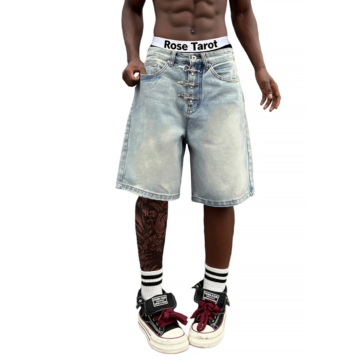 Metal Tokalı Kısa Bol Jean Erk - Jeans Pants Fashion Men incelemesi ve fiyatı