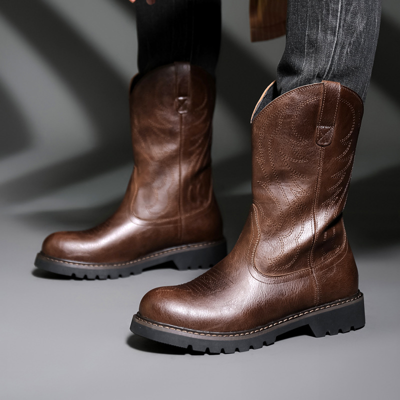 Moda Erkek Kovboy Çizmeleri Ye - Men Fashion Vintage incelemesi ve fiyatı