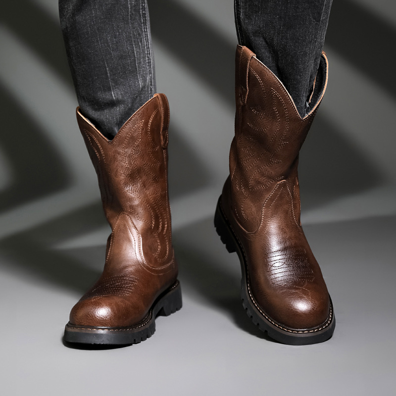 Moda Erkek Kovboy Çizmeleri Ye - Men Fashion Vintage incelemesi ve fiyatı