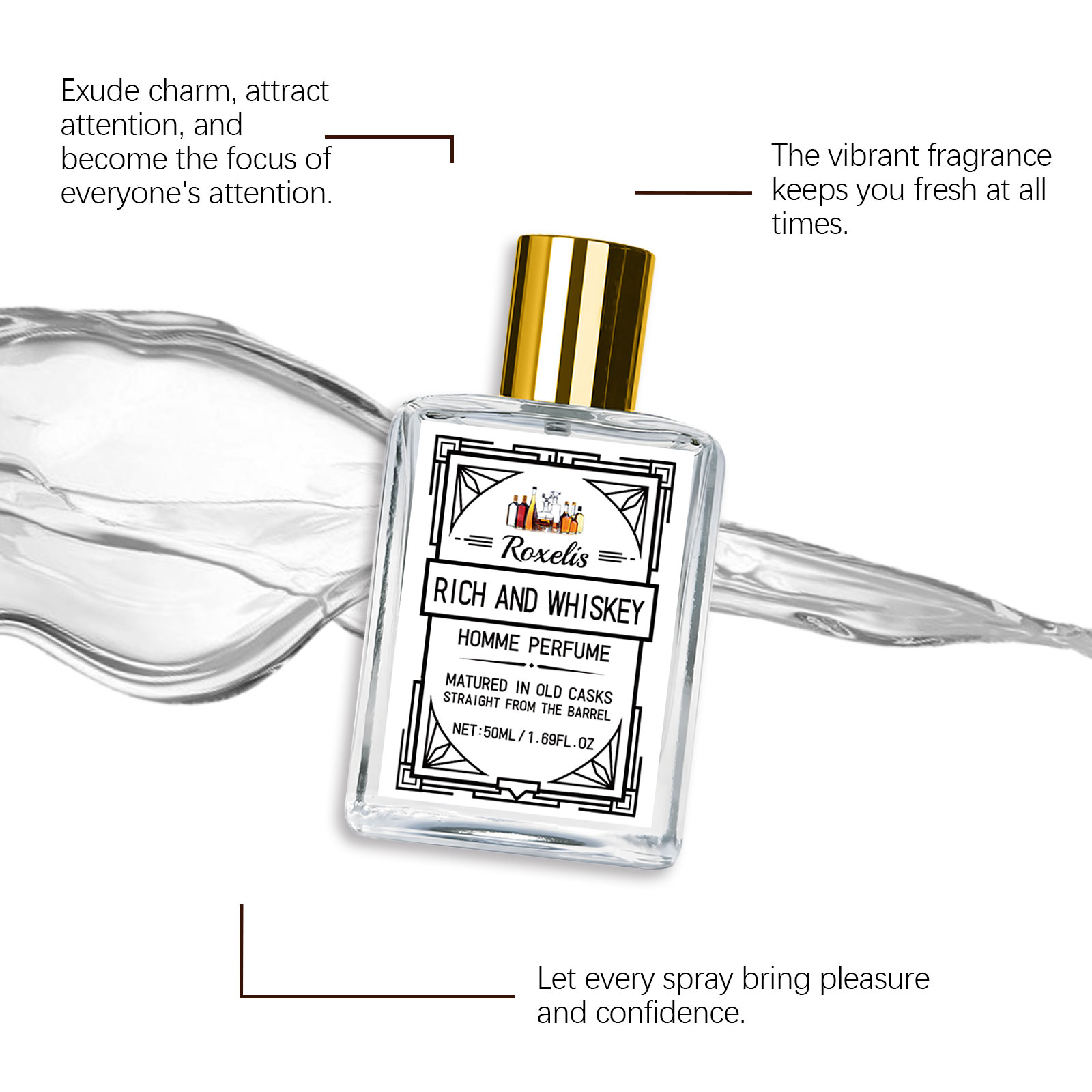 Roxelis 50ml Charm Whisky Erke - Men'S Fashion Perfume incelemesi ve fiyatı