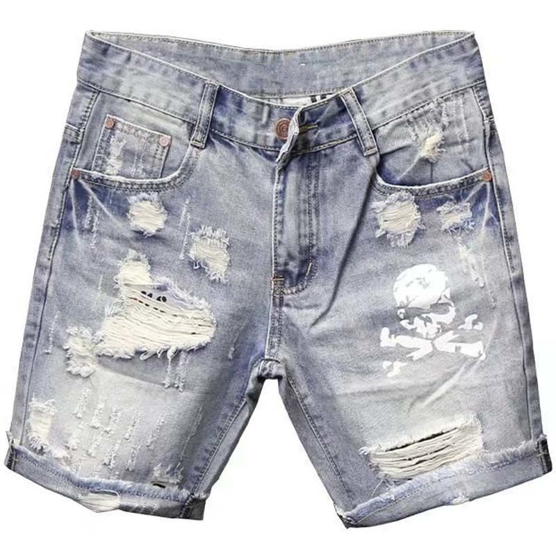 Yaz erkek yıpranmış boncuk del - Jeans Pants Fashion Men incelemesi ve fiyatı
